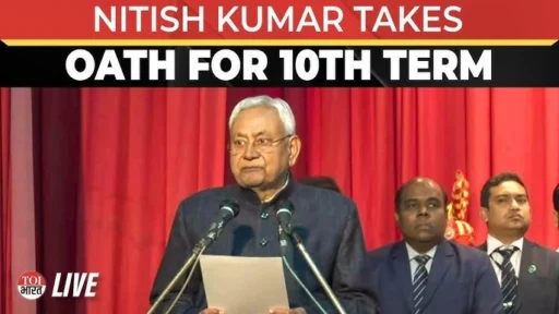 Nitish Kumar Sworn In As Bihar CM For 10th Term